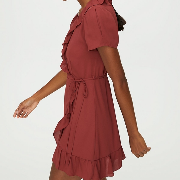 Aritzia Sunday best ruffle wrap dress - Picture 6 of 8